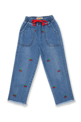 Girls loose fit Pant With elasticated belt